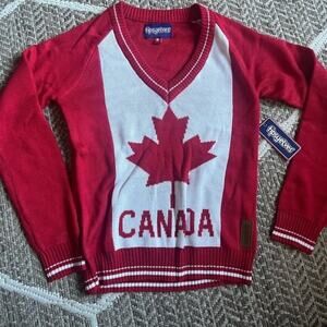 Tipsy Elves Canada sweater Womens Sz XS